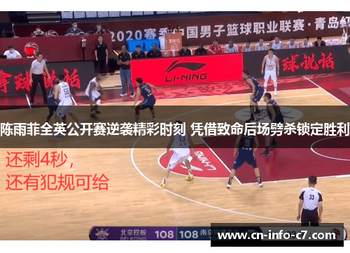 陈雨菲全英公开赛逆袭精彩时刻 凭借致命后场劈杀锁定胜利